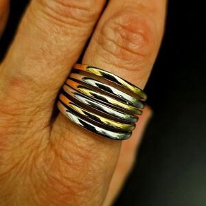 Silver & Gold stacked ring